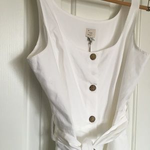 A New Day // white buttondown dress